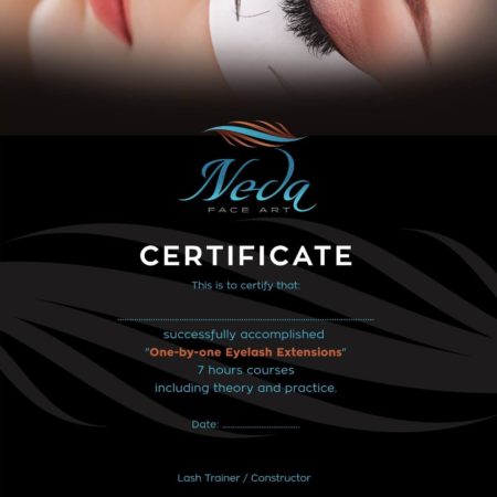 Neda Eyelashes Certificate 1 to 1 Neda Eyelashes Certificate 1 to 1
